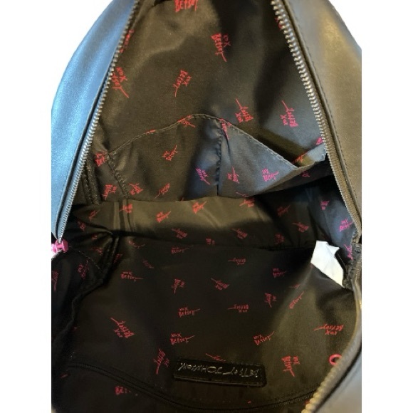 BETSEY JOHNSON Quilted Faux Leather Chain Backpack - Picture 6 of 7